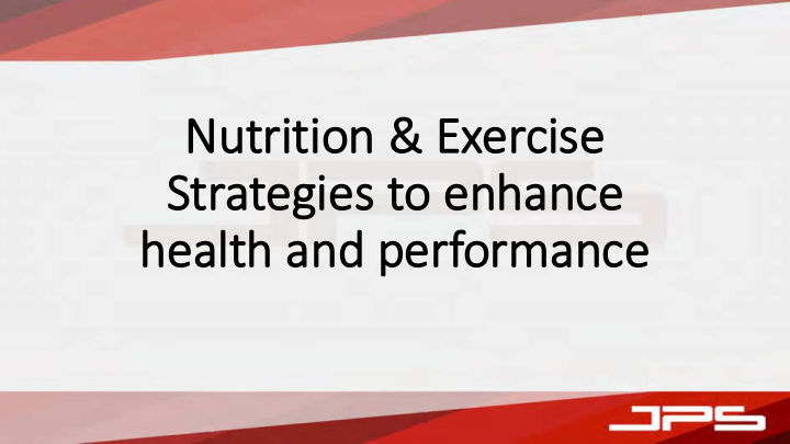 nu nutrition amp exercise st strategi gies to enhance he