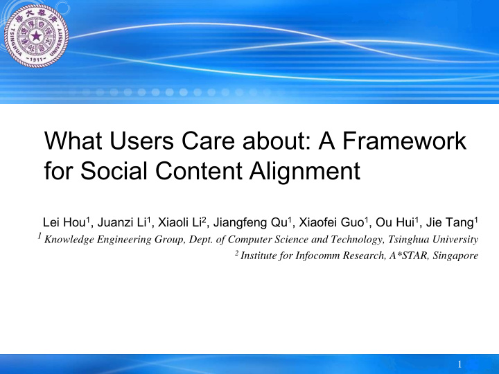 for social content alignment