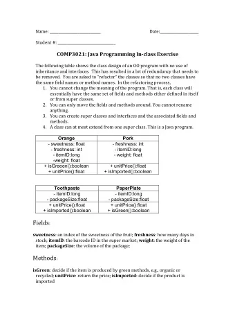 class  Orange      {          }      class  Pork      {