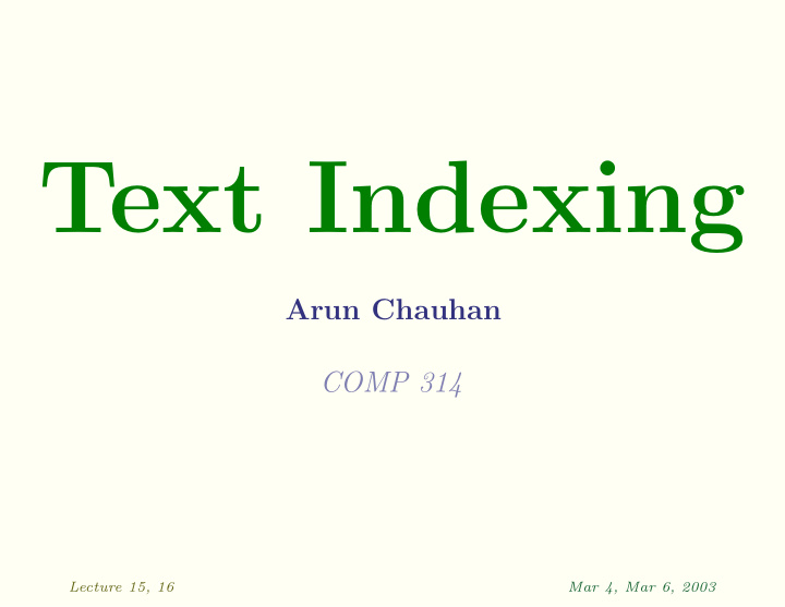 text indexing
