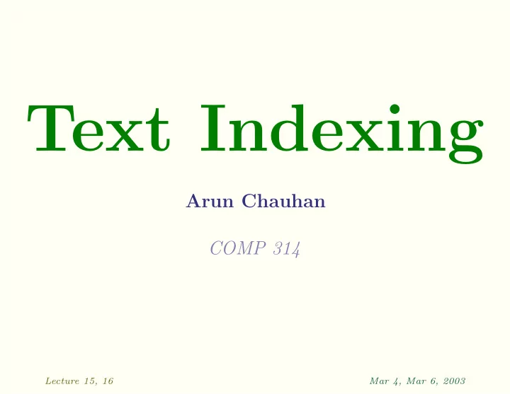 text indexing