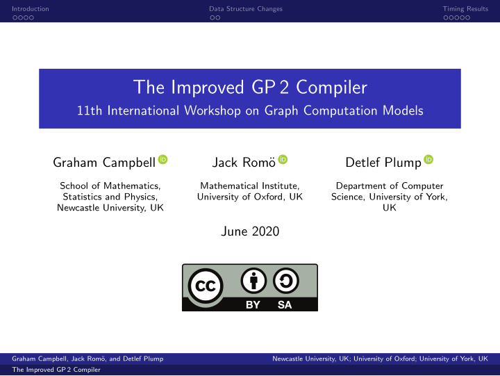 the improved gp 2 compiler