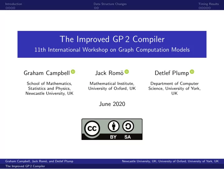 the improved gp 2 compiler
