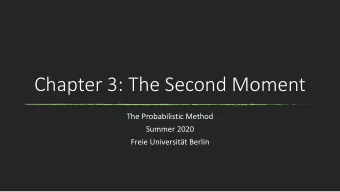 Chapter 3: The Second Moment  The Probabilistic Method  Summer 2020  Freie Universitt Berlin