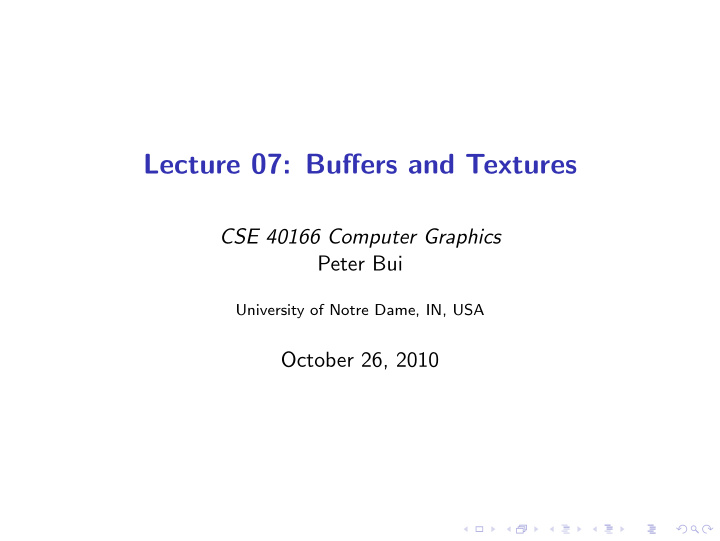 lecture 07 buffers and textures
