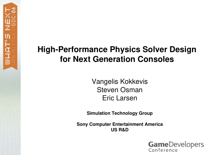 high performance physics solver design for next
