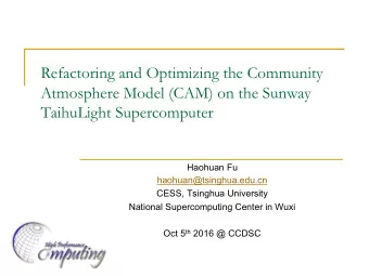 Refactoring and Optimizing the Community  Atmosphere Model (CAM) on the Sunway  TaihuLight