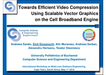 Towards Efficient Video Compression  Using Scalable Vector Graphics  on the Cell Broadband Engine