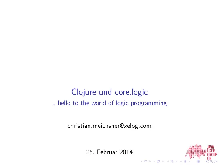 clojure und core logic