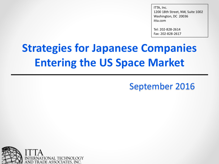 strategies for japanese companies entering the us space