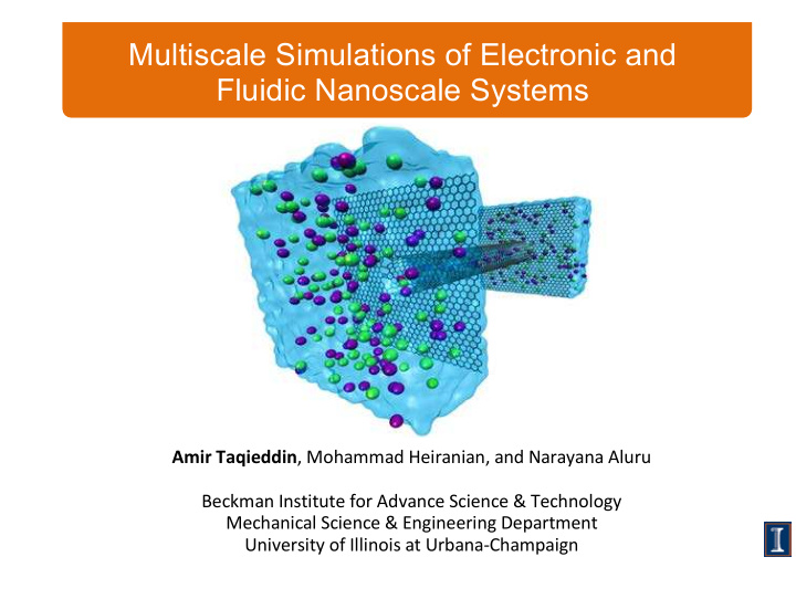 multiscale simulations of electronic and fluidic