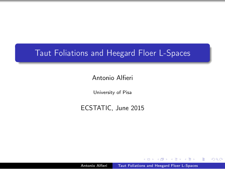 taut foliations and heegard floer l spaces