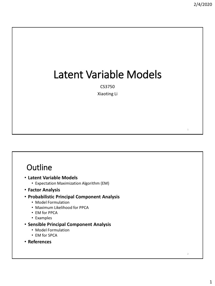 latent variable models