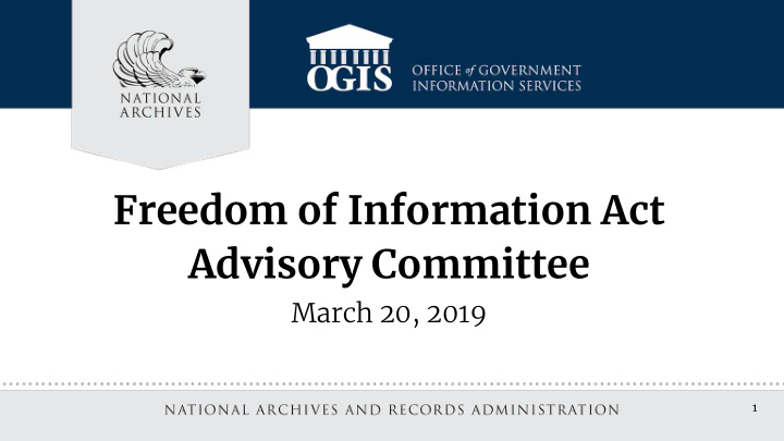 freedom of information act advisory committee