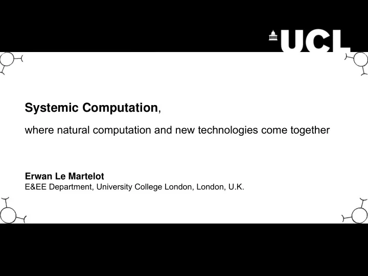 systemic computation