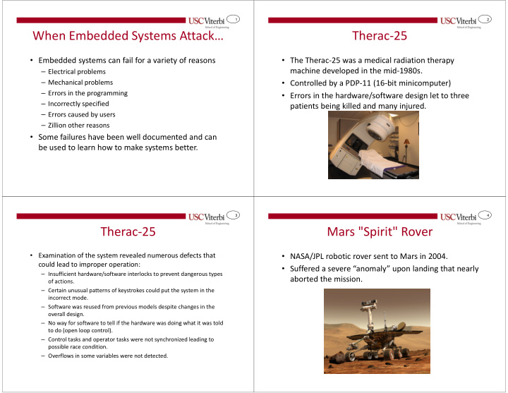 when embedded systems attack therac 25