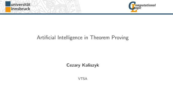 artificial intelligence in theorem proving