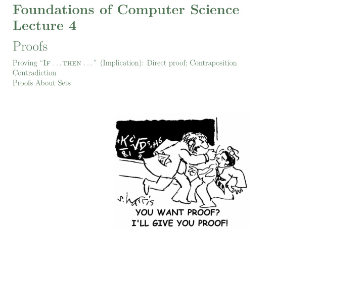 foundations of computer science lecture 4 proofs