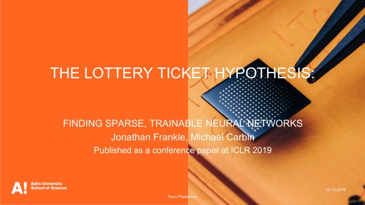 the lottery ticket hypothesis