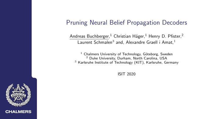 pruning neural belief propagation decoders