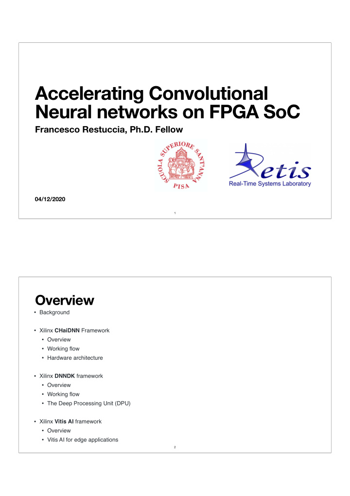 accelerating convolutional neural networks on fpga soc