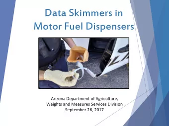 Motor Fuel Dispensers  Arizona Department of Agriculture,  Weights and Measures Services Division