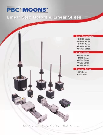 Lead Screw Motors   LSM08 Series   LSM11 Series   LSM14 Series   LSM17 Series