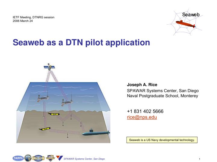 seaweb as a dtn pilot application