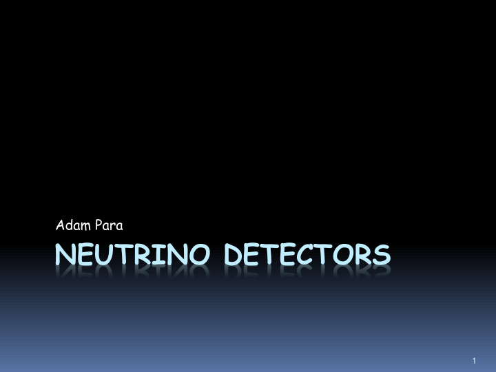 neutrino detectors