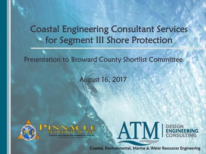 co coast stal al engin ineeri eering ng co consult