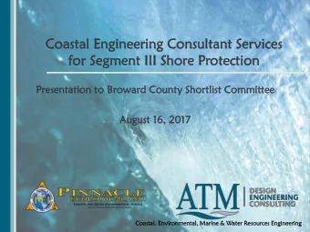 Co  Coast  stal  al Engin  ineeri  eering  ng Co  Consult  sultant  ant Services  ices  for  or