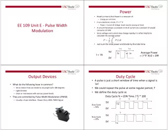 Power  Recall (or learn) that Power is a measure of:    Energy per unit time    In an