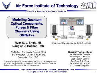 Air Force Institute of Technology  The AFIT of Today is the Air Force of Tomorrow.  Modeling