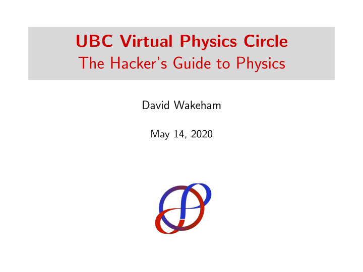 ubc virtual physics circle the hacker s guide to physics