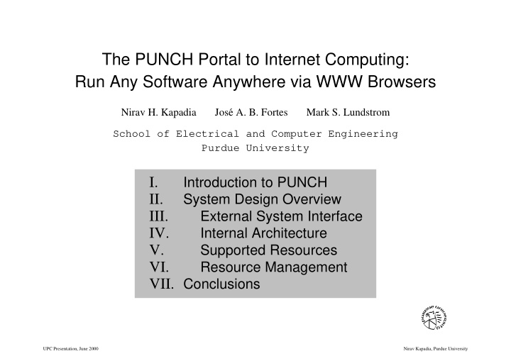 the punch portal to internet computing run any software