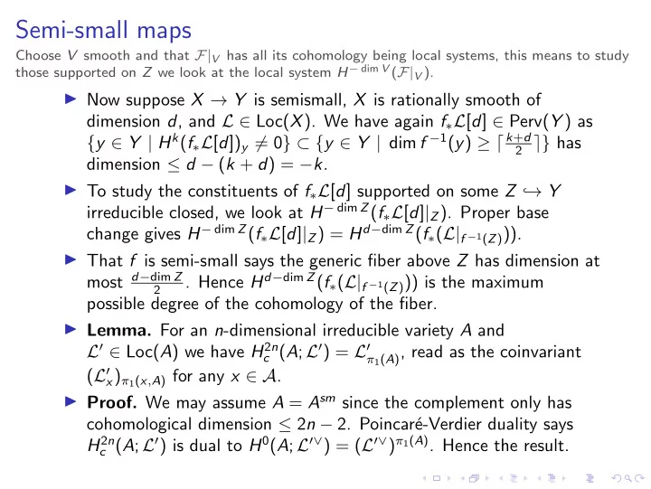semi small maps