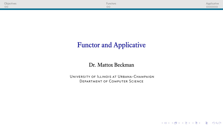 functor and applicative