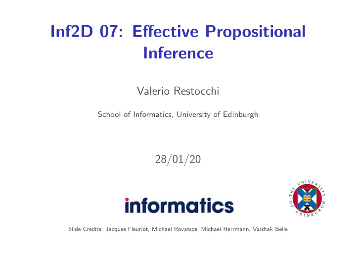 inf2d 07 effective propositional inference