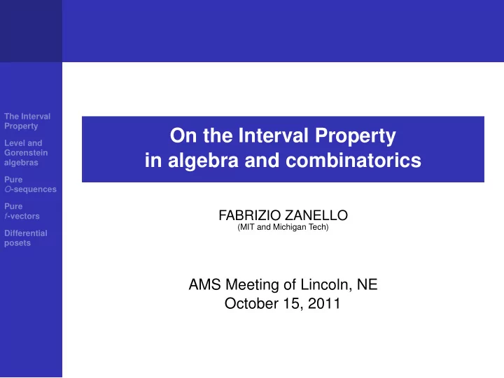 on the interval property