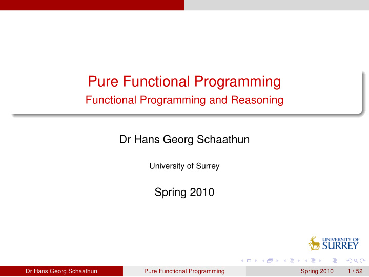 pure functional programming