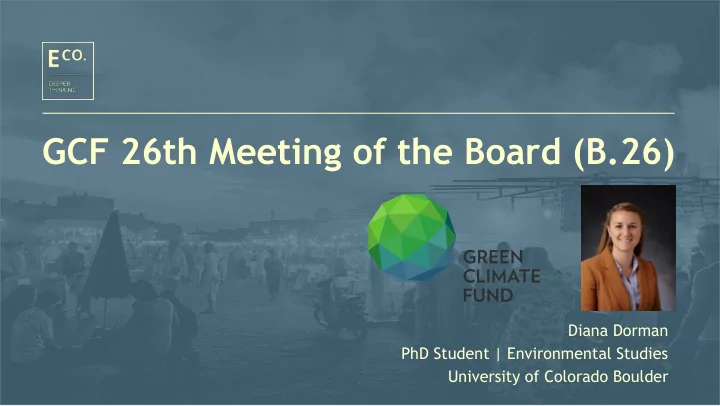 gcf 26th meeting of the board b 26