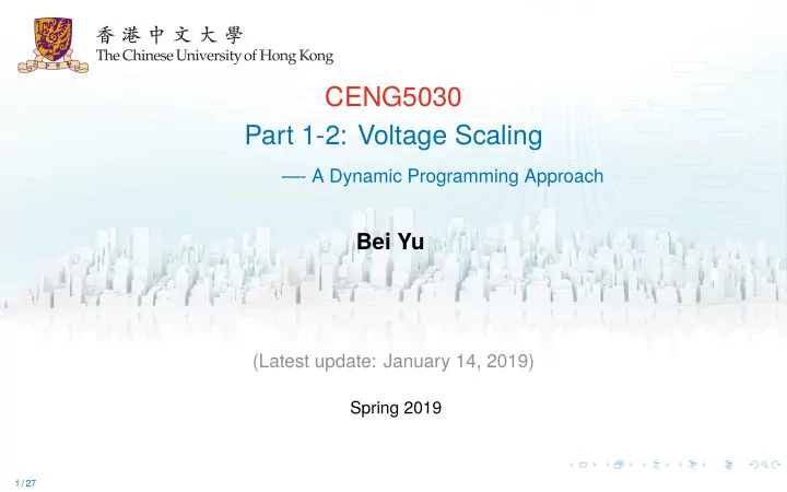 ceng5030 part 1 2 voltage scaling