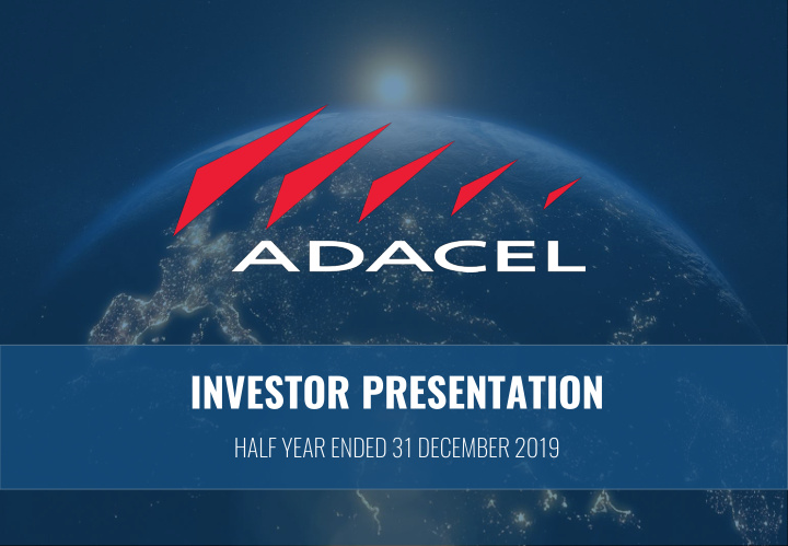 investor presentation