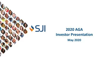 Investor Presentation  May 2020  Forward-Looking Statements and Use of Non-GAAP Measures Certain