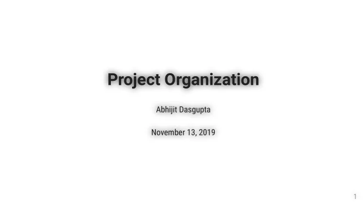 project organization project organization