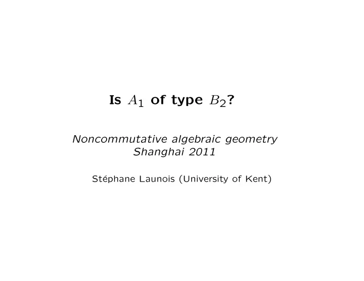 is a 1 of type b 2