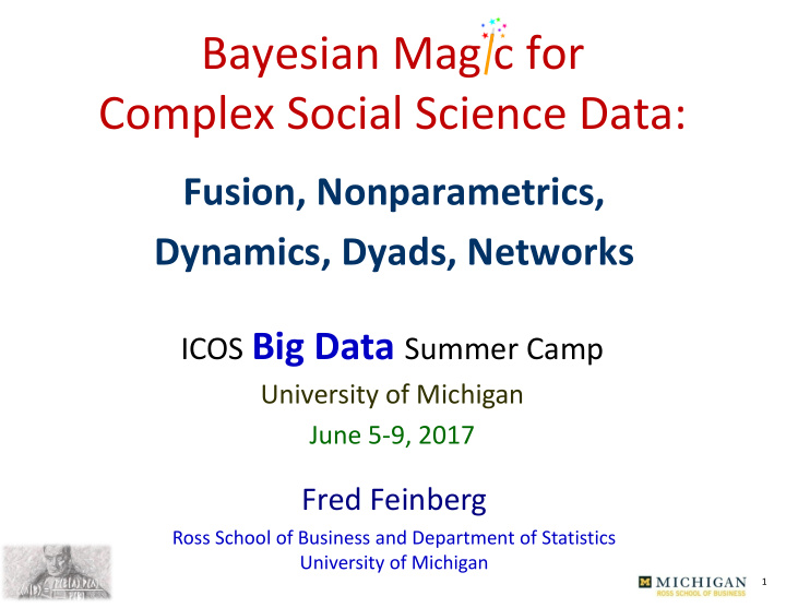 bayesian magic for complex social science data