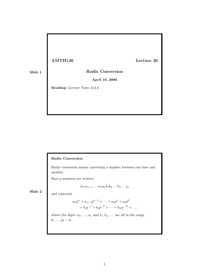 amth140 lecture 20 radix conversion