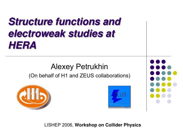 structure functions and structure functions and