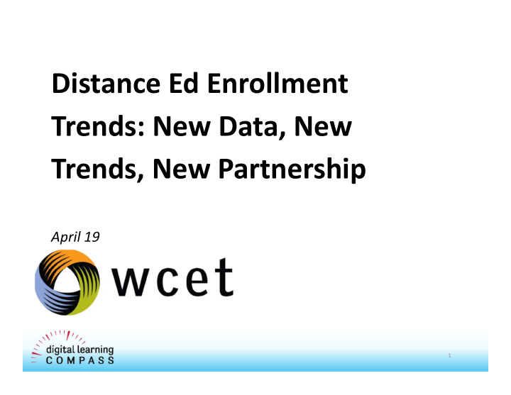 distance ed enrollment trends new data new trends new